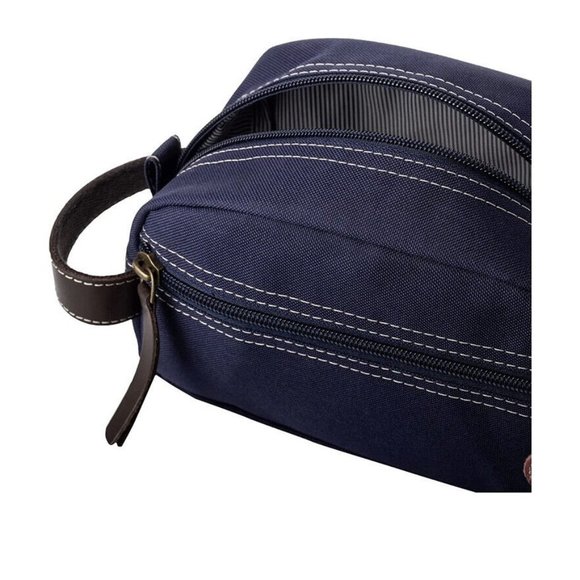 Timberland Mens Travel Dopp Kit Navy Blue Bag Toiletry Cosmetic Canvas Case NWT - Picture 6 of 7